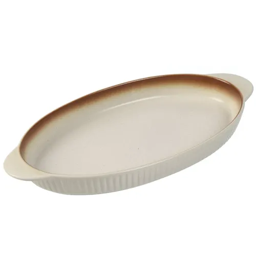 Forma dlya vypechki keramika, 36h18.5h3.5 sm, 1000 ml, ovalnaya, bezhevaya, Daniks, Polden, Y4-8729 (48_1