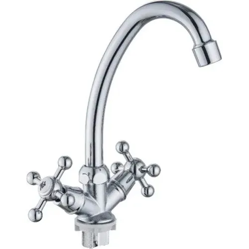 Smesitel dlya kuhni KronVil SB330-49, vysokij izliv, odnorychazhnyj, D40, hrom_1