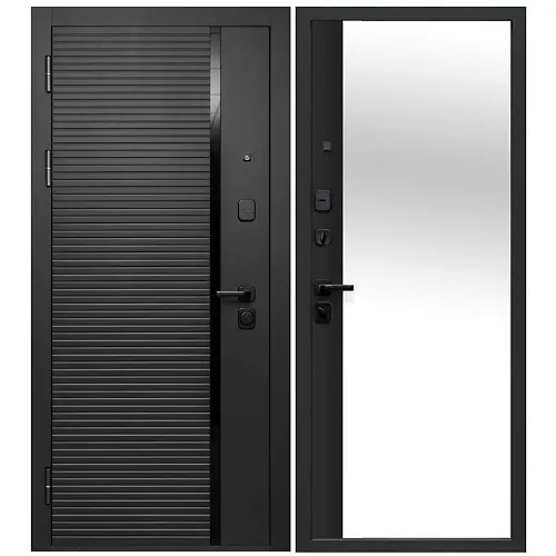 Dver metallicheskaya Ferroni 9 sm CHernoe zerkalo Satin chernyj 960 levaya_1
