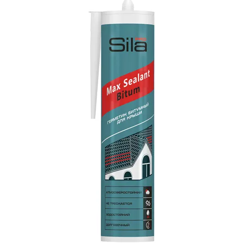 Germetik bitumnyj dlya kryshi SILA PRO Max Sealant BITUM 280 ml_1