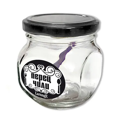 Banka dlya hraneniya stekl. 200 ml s met. chern. kryshkoj, Perets chili 00115-00857_1