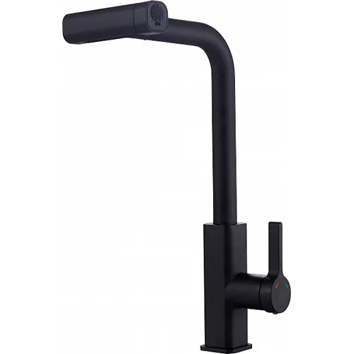 Smesitel dlya kuhni STRIP s vytyazhnoj lejkoj,chernyj, 3 f-ii (povorot), d-35 nerzh.stal 35-16/3R black_1