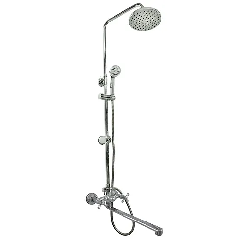 DUSHEVAYA SISTEMA STANDART smesitel v/d TSS-SM 600/5-4 K M_Krest ploskij izliv L-350mm IMP D24, №2D200_1
