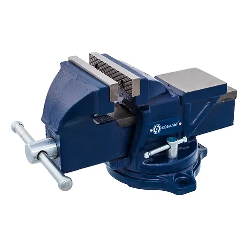 Tiski slesarnye povorot.KOBALT shirina gubok 100 mm, zahvat 100 mm, 7 kg, nakovalnya 245-978_1