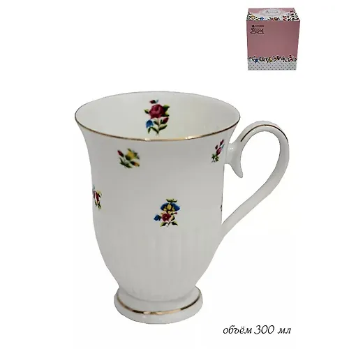 Kruzhka 350ml. POLEVYE TSVETY v pod.up.(h36)Farfor art.105-055_1