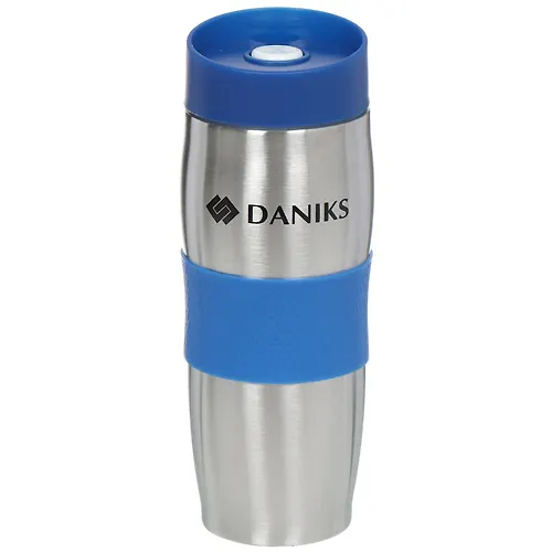 Termokruzhka DANIKS nerzh 0,38l serebro (sinij plastik) SL-069-blue_2