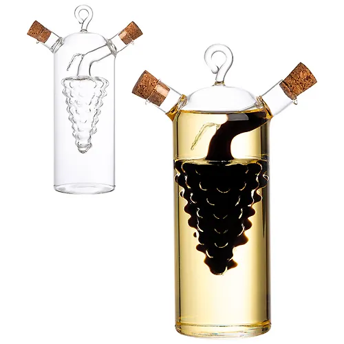 Emkost dlya masla i uksusa OLIVA, obem:350/50 ml, iz borosilikatnogo stekla, dizajn: vinograd art.1_1