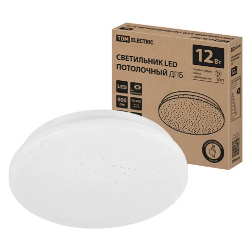 Svetilnik LED potolochnyj DPB 02, 12 Vt, 6000 K, Zvezdnoe nebo, TDM (SQ0329-9004)_1