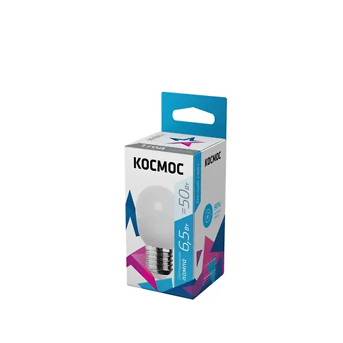 Lampa svetodiodnaya Kosmos LED GL45 6,5W E27 230v 4500K_1