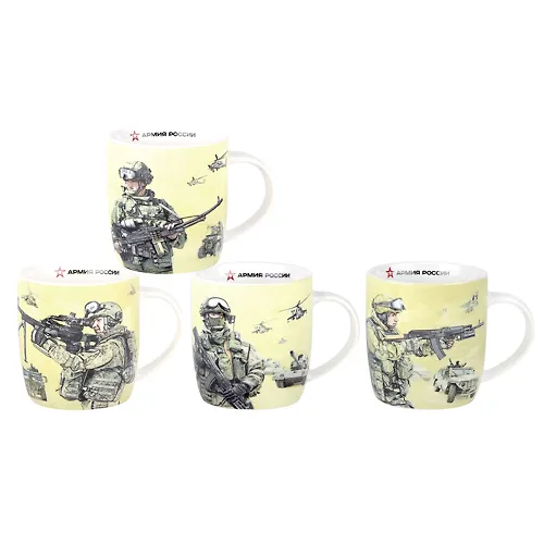 Kruzhka 350 ml bochka nizkaya, Armiya Rossii (4 diz) AR4_1