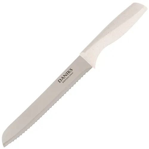 Daniks Latte Nozh dlya hleba, nerzhaveyuschaya stal, 20 sm, rukoyatka plastik, YW-A383-BR_1