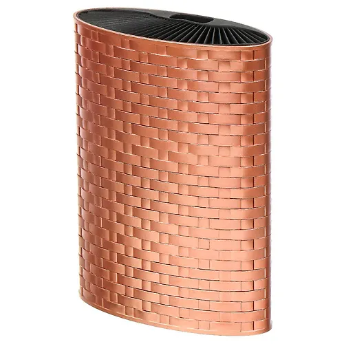 Podstavka dlya nozhej, plastik, ovalnaya, 17h7.5h22.3 sm, zolotaya, Y4-7187 (443756)_1
