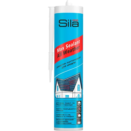 Germetik kauchukovyj dlya krovli bestsvetnyj SILA PRO Max Sealant All weather 290 ml_1