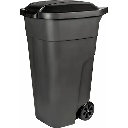 Bak dlya musora s kryshkoj na kolesah 110l seryj PT9957_1