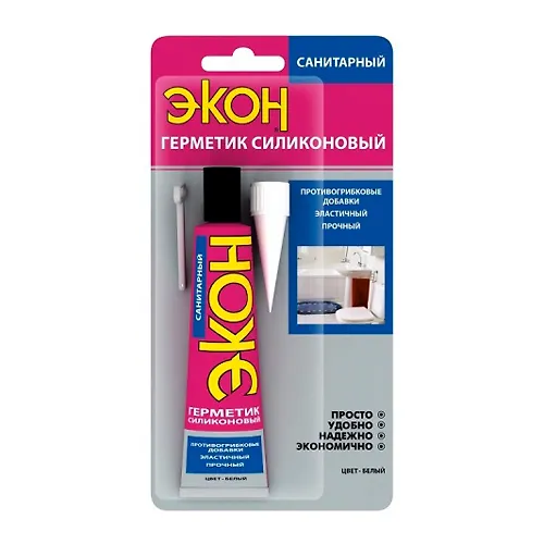 Germetik silikon sanitarnyj belyj EKON 70 ml