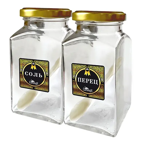 Nab. banok dlya hraneniya stekl. 312 ml s met. kryshkoj 2pr.SOL, PERETS (print 1)  626682_1