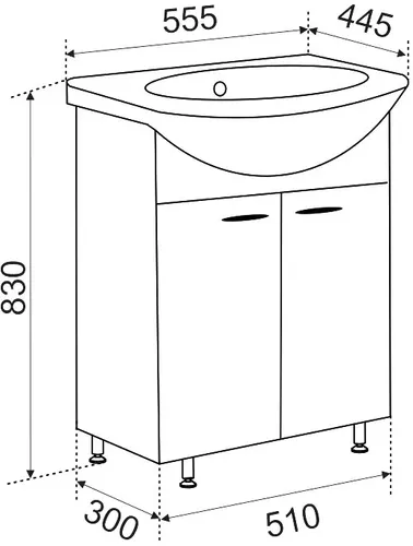 Tumba Eko 55 pod umyv. Uyut-55_2