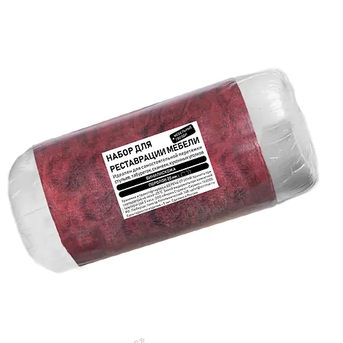 Nabor dlya restavratsii i peretyazhki mebeli 50 h 50sm (kozha, porolon 22kg/m3, 20mm, gvozdi) (bordo)_1