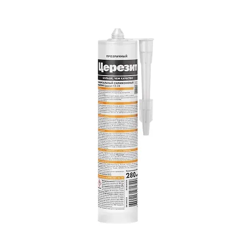 Germetik TSerezit silikonovyj universalnyj CS 24, prozrachnyj, 280 ml_2