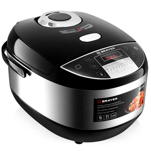 Multivarka BRAYER 2402BR 1250Vt, 4l, 12 programm, tajmer 24ch, multipovar, semnaya kryshka_1