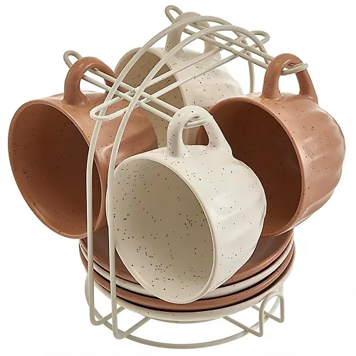 F11-060K/8 CHajnyj nabor 8 pr. (240 ml) na metallicheskoj podstavke 