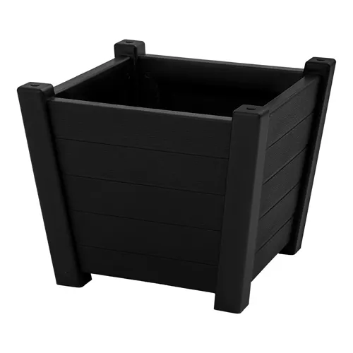 Kashpo sadovoe napolnoe 30l Provans kvadratnoe 425/425/355mm (antratsit) Ellastik-Plast_1