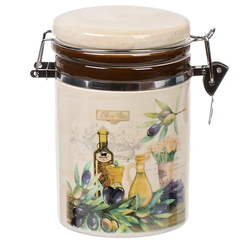 Banka dlya sypuchih produktov, dolomit, 0.55 l, s kryshkoj, Daniks, Levadiya (419411)_1