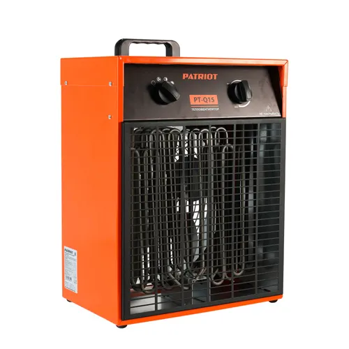 Teploventilyator elektricheskij PATRIOT PT-Q 15, 400V, termoregulyator, nerzh.TEN, kabel pitaniya s evro_1