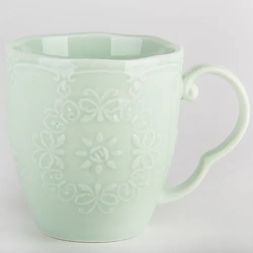 Kruzhka 300ml bochka, Babochka svetlo-zelenaya HD-033G_1