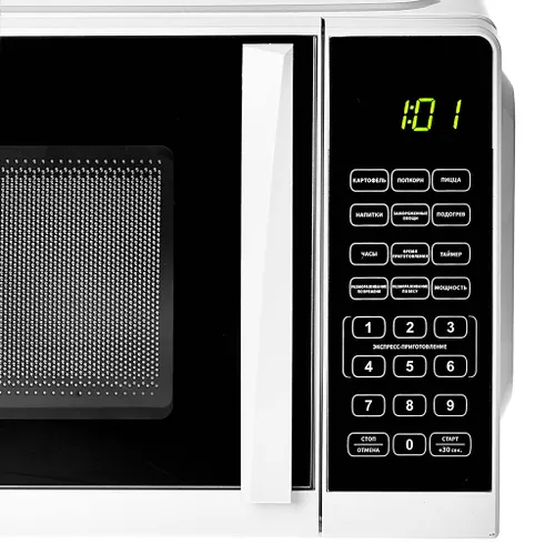 Mikrovolnovaya pech DELTA DL-89L20 belyj, 700 Vt, 20l, LED-displej, 6 avto programm_3