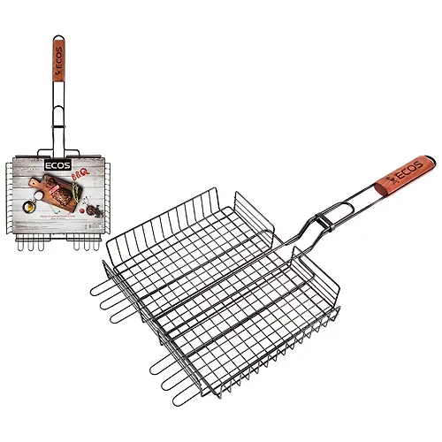 Reshetka dlya barbekyu ECOS-22139W s antiprigarnym pokrytiem, razmer: 31x24x5sm art.999660_1