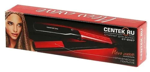 Vypryamitel Centek CT-2027 46Vt, Gofre, keramicheskoe pokrytie, plastiny 89h31mm, LED_4