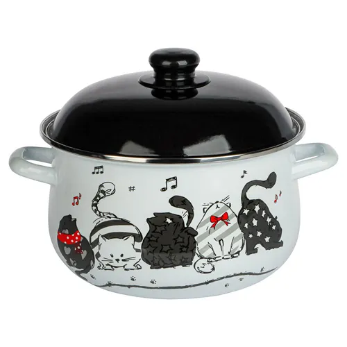 VETTA Hvostatye druzya Kastryulya emalirovannaya, 24sm, 5,0l, induktsiya (894-543)_1
