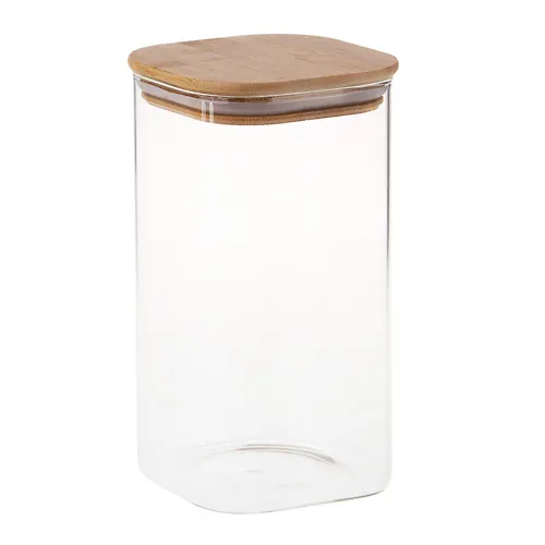 VETTA EKO Vud Banka dlya hraneniya 1300ml, 18,5h10h10sm, steklo, bambuk (828-003)_1