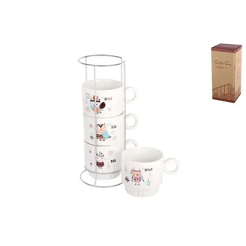 Nabor kruzhek 230 ml na podstavke 1/5 KR689_2