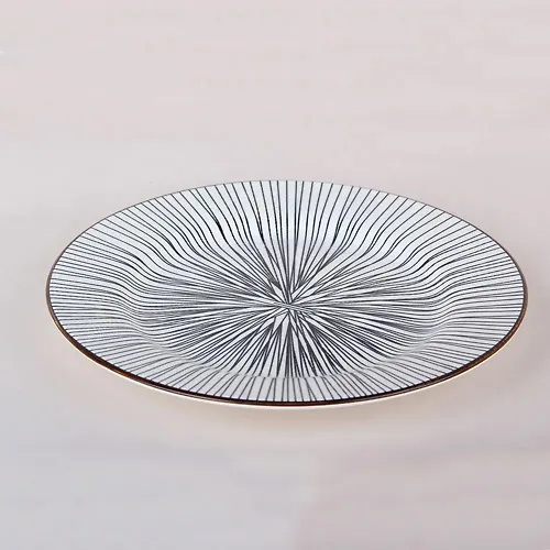 Tarelka desertnaya 20sm, Line chernyj DS2201P8B_1