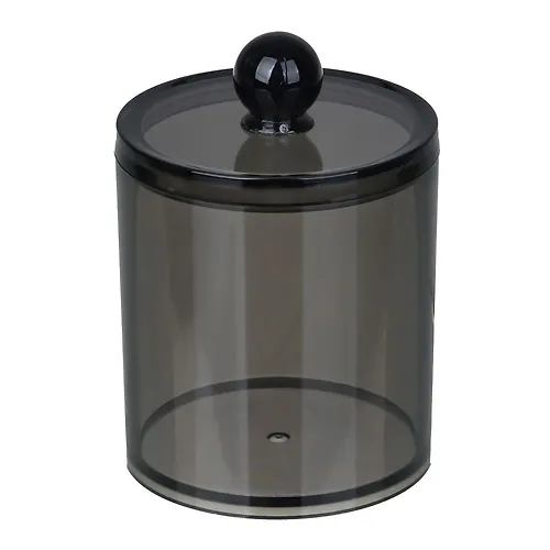 YUNILOOK Organajzer kosmet prozrachnyj s kryshkoj, 8,2h8sm, PS, chernyj, VZ24-33 (357-318)_1