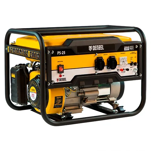 Generator benzinovyj PS-25, 2,5 kVt, 230V, 15l, ruchnoj starter// Denzel art.946814_1