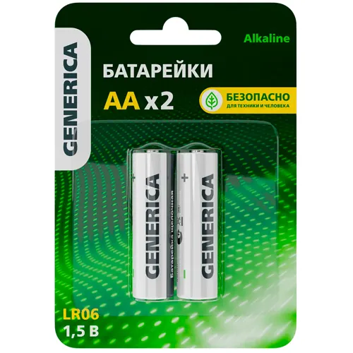 Batarejka schelochnaya Alkaline LR06/AA (2sht/blister) GENERICA ABT-LR06-ST-L02-G_1