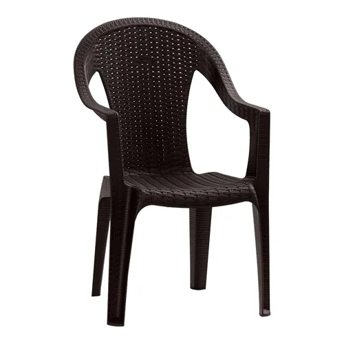 Kreslo plastikovoe Ellastik pletenoe korichnevyj_1