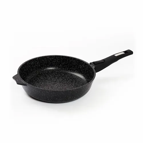 Skovoroda induktsionnaya 18 sm AP Granit chernyj Induktsiya Pro so semnoj ruchkoj, art.018802I_1