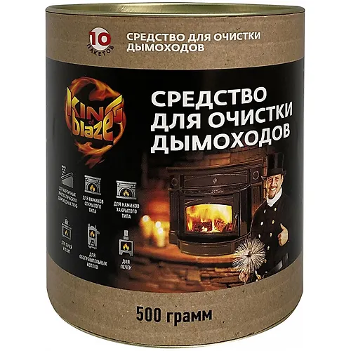Ochistitel dymohodov, pechej, kaminov 500 gr. King of Blaze 22*22*5/24_1
