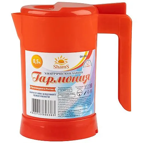 CHajnik elektricheskij Garmoniya SH-002 (0,5l., 800 Vt., krasnyj) art.105478_2