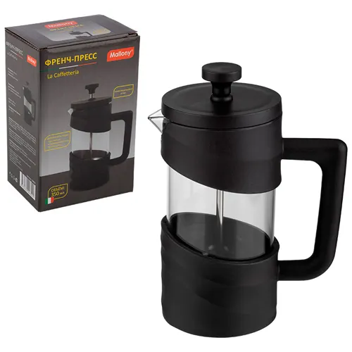French-press La Caffetteria, obem: 350 ml, v plastikovom korpuse, tsvet: chernyj art.108407_1