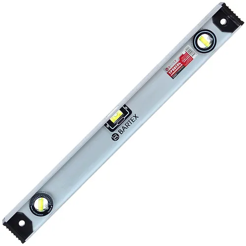 Uroven alyuminij, 600 mm, 2 glazka + 1 povorotnyj, linejka, rels, serebro, Bartex, HJ-82D (142910)_1