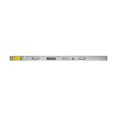 Pravilo 2,0 m alyuminievoe s urovnem, tochnost 1mm/m, 2 glazka, 2 ruchki, STAYER GRAND 10752-2.0_1