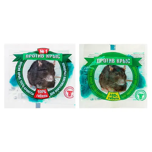 Testo-brikety ot gryzunov Protiv krys, paket 100 g art.2998738 g.Ekaterinburg_1