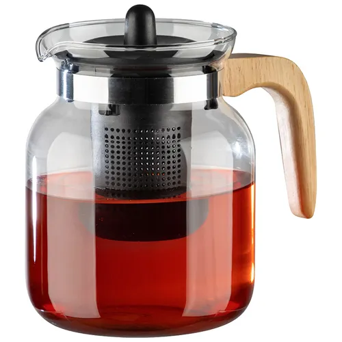 CHajnik zavarochnyj, La Caffetteria, obem: 1500 ml, s derevyannoj ruchkoj/filtr iz polipropilena art.9_1