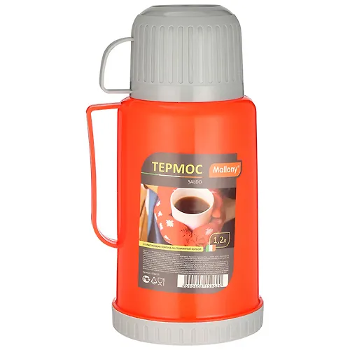 Termos v plastikovom korpuse so steklyannoj kolboj SALDO, 1,2 l art.008235_1