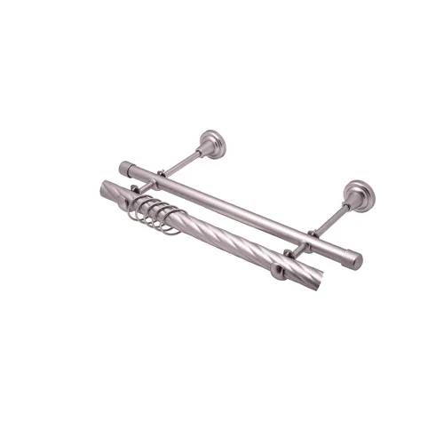 Karniz kovanyj Le-Grand d25/16 mm 2,4 m OPTI TVIST serebro matovoe 2-h ryadnyj GP_1